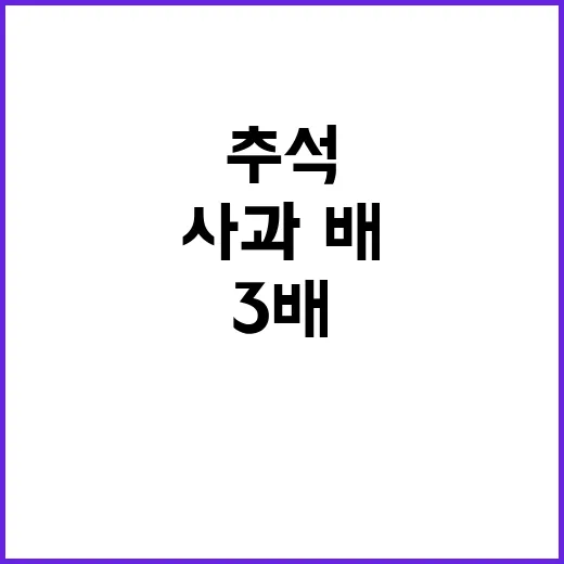 사과·배 공급 추석…