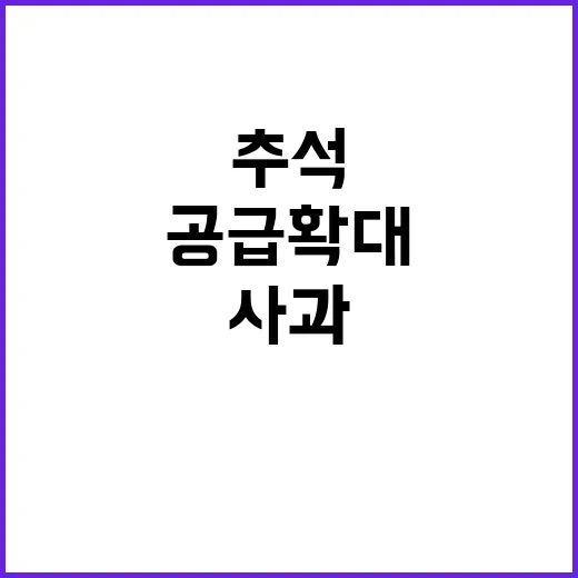 사과 공급 확대 추…