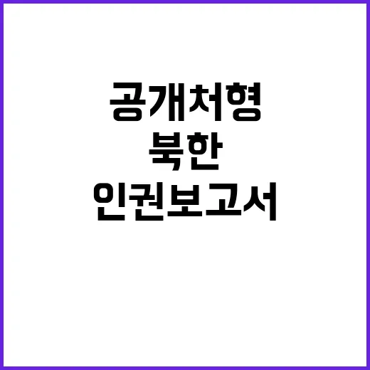 북한 공개처형 인권…