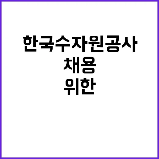 한국수자원공사 비정…