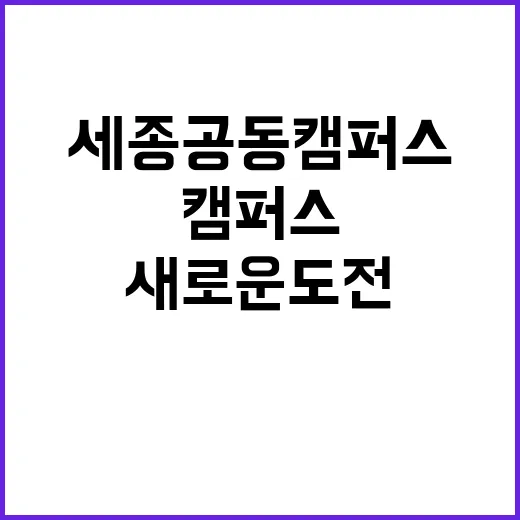 공유형 캠퍼스 세종…