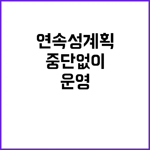 업무연속성 계획 대…