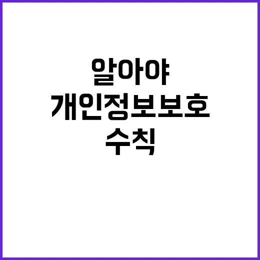 개인정보 보호 이 …