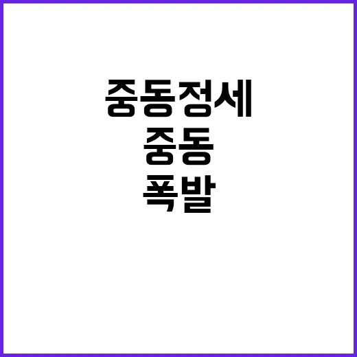 중동정세 악화 긴급…