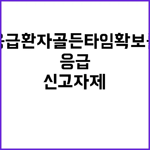 응급환자 골든타임 …