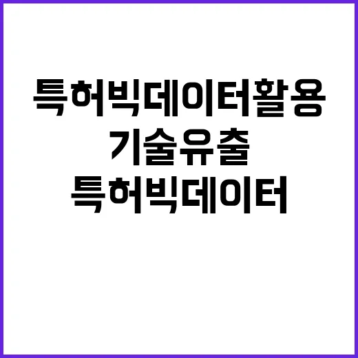 특허빅데이터 활용 기술유출 방지의 새로운 전략!