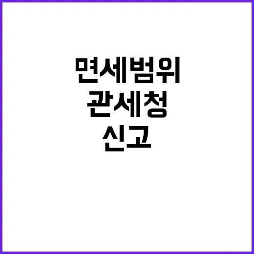 관세청 “면세범위 미초과 구매 신고 필요없어!”