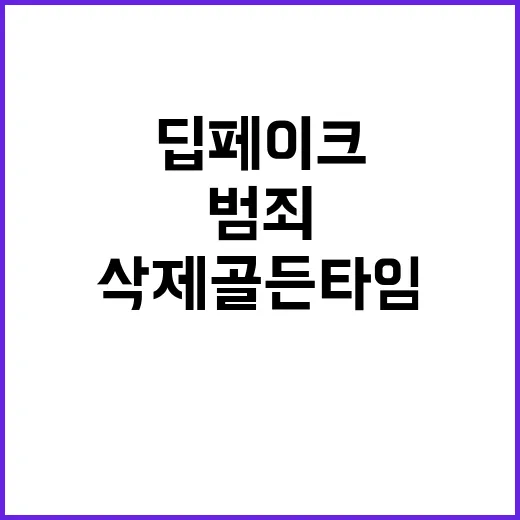 “딥페이크 범죄 삭…