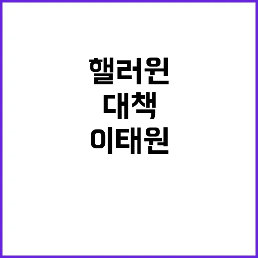 핼러윈 특별대책? …