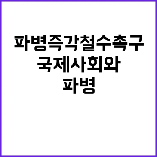 정부 북 파병 즉각 철수 촉구! 국제사회와 함께!