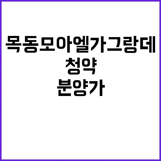 목동모아엘가그랑데 분양가 청약 정보 놓치지 마세요!