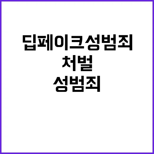 딥페이크 성범죄 비공식 수사 확대와 처벌 강화!