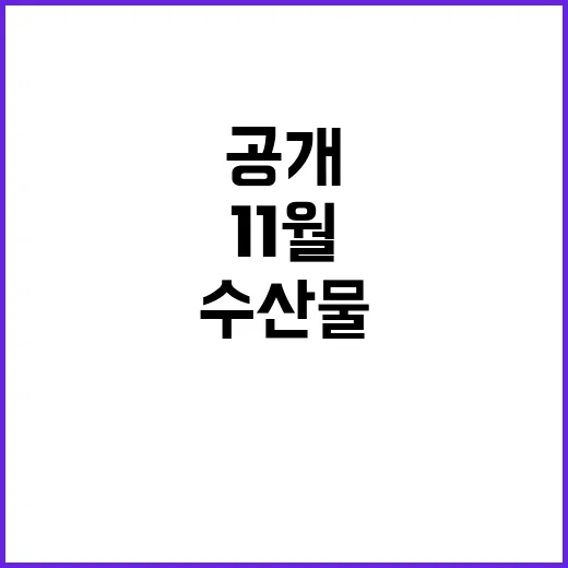 수산물 11월 최고…