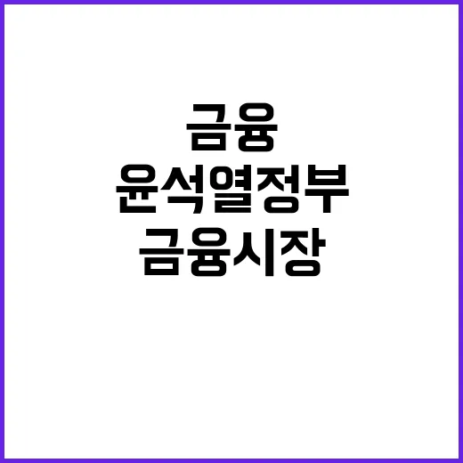 금융시장 윤석열 정…