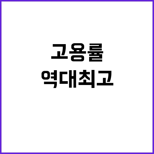 역대 최고 고용률과…