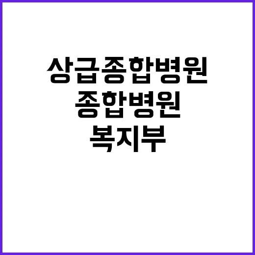 상급종합병원 변동?…