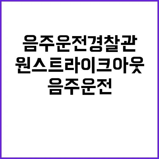 음주운전 경찰관 동…