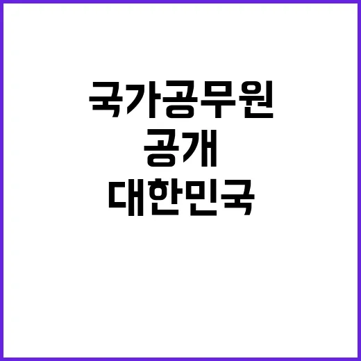 대한민국 국가공무원…