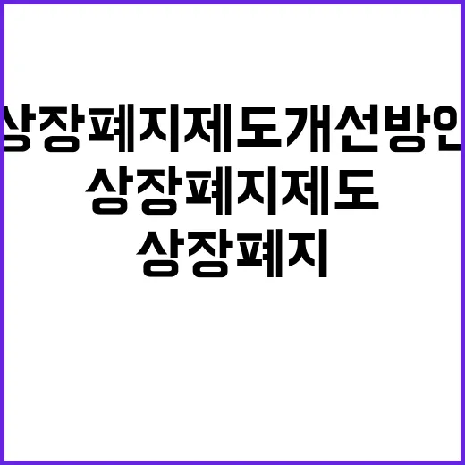 금융위 “상장폐지 제도 개선방안 아직 없다”