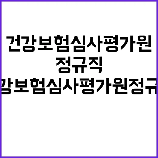 건강보험심사평가원 진료심사평가위원회 상근심사위원 채용 공고