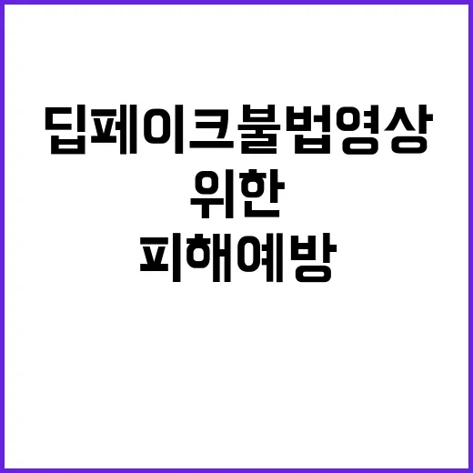 딥페이크 불법영상 피해 예방을 위한 행동수칙 공개!