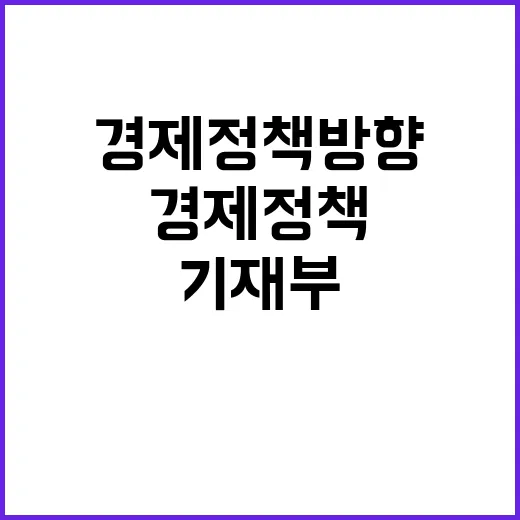 경제정책방향 기재부…