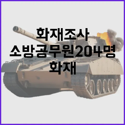 화재조사 소방공무원 204명 최종 선발 소식 공개!