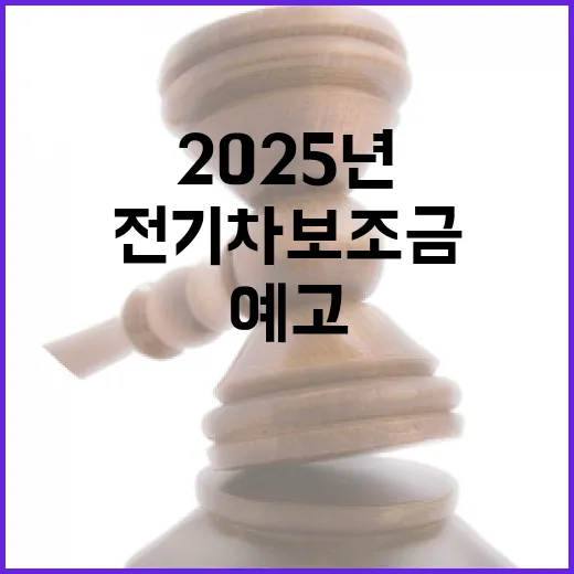 전기차 보조금 2025년 변화 예고!