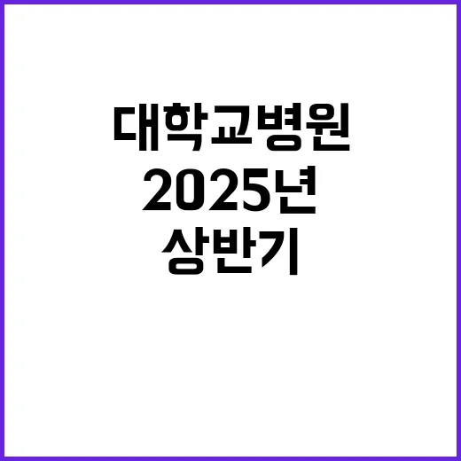 2025년도 상반기 레지던트1년차 모집공고(임용포기자 대상)