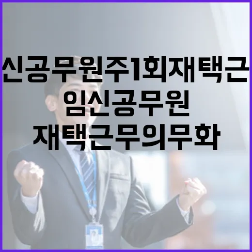 임신 공무원 주 1회 재택근무 의무화 사실!