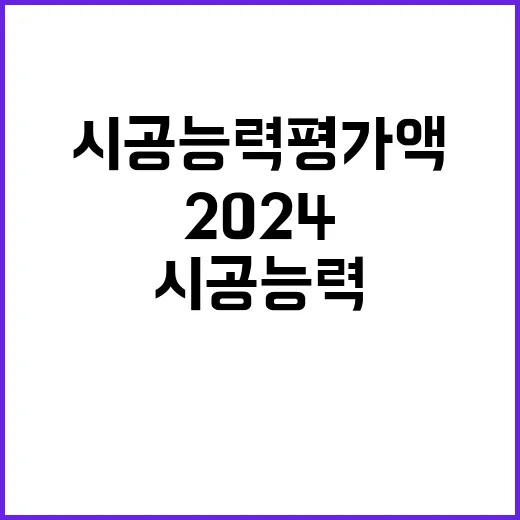 국토부, 2024 시공능력평가액 발표 날짜 공개!