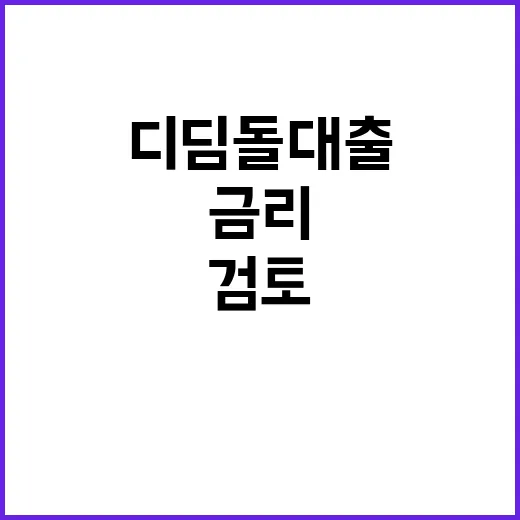 디딤돌 대출, 금리 조정 검토 사실과 다르다!