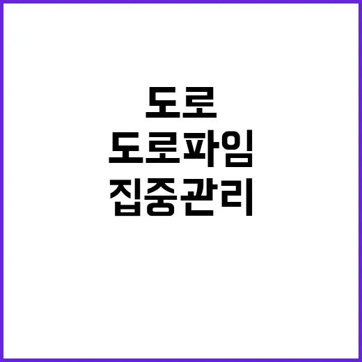 도로파임 집중관리,…