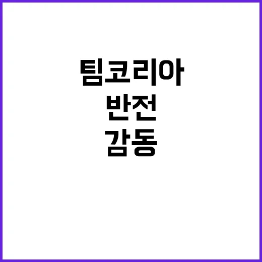 팀코리아, 반전과 …