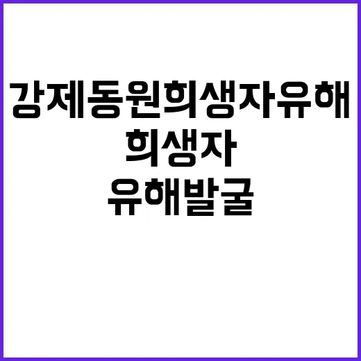 강제동원 희생자 유해 발굴 한·미 특별 협력!