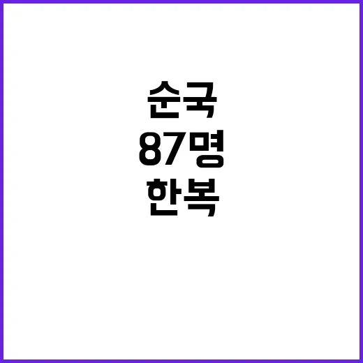 영웅의 한복 순국의…