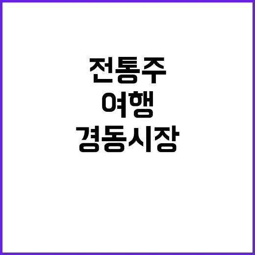 전통주 경동시장에서 복고풍 여행 전시 개최!