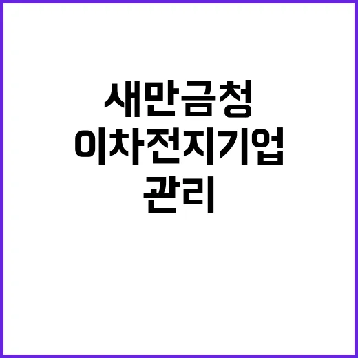 이차전지기업 새만금…