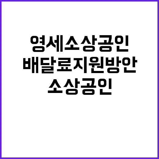 배달료 지원방안 영세 소상공인들의 희망이 될까?