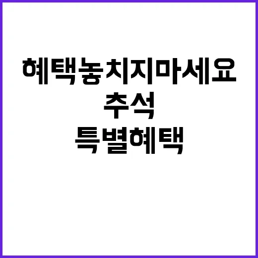 할인권 수십만 장 추석 특별 혜택 놓치지 마세요!