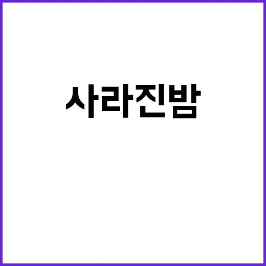 사라진 밤 미스터리…