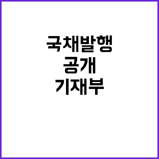 국채 발행 기재부의 숨겨진 진실 공개!