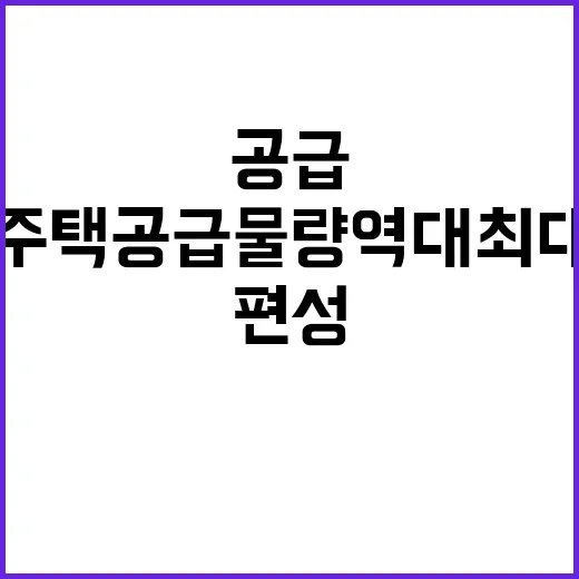 공공주택 공급물량 …