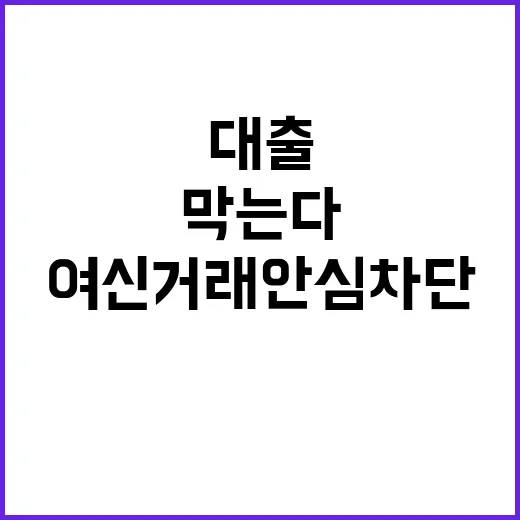 여신거래 안심차단 …