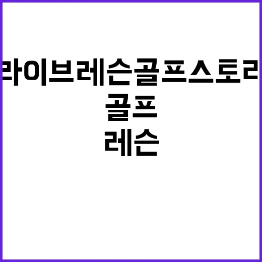 라이브레슨 골프 스토리