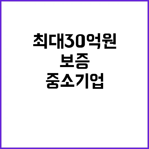 대출 특례보증 중소기업 위한 최대 30억 원 지원!