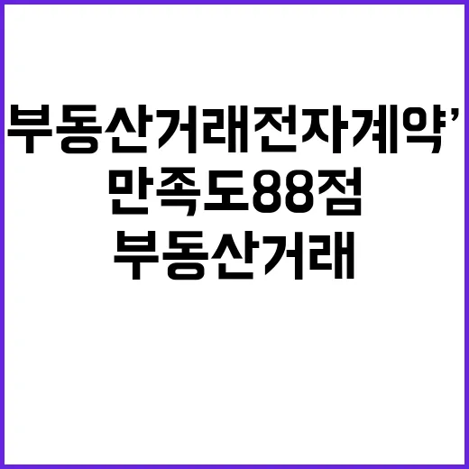 ‘부동산 거래 전자계약’ 급증 만족도 88점 돌파!