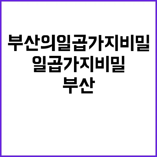 부산의 일곱 가지 …