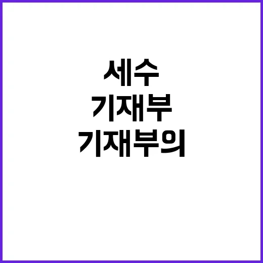 세수 상황 기재부의…