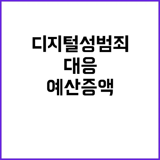 디지털성범죄 예산 …